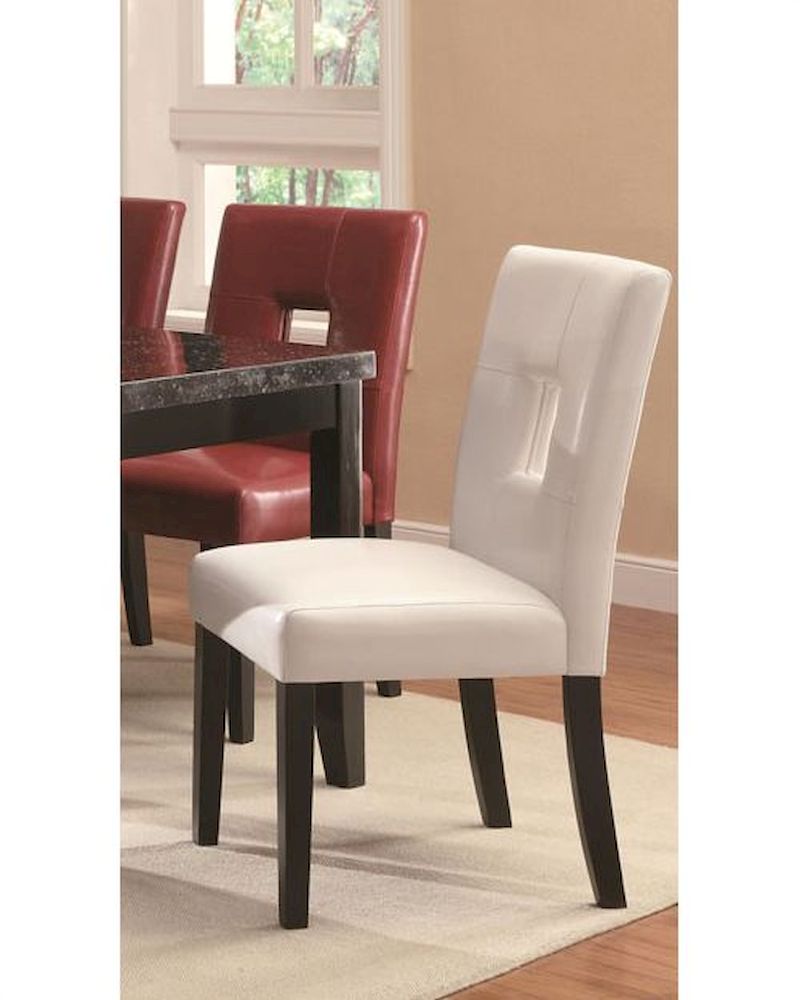 Anisa Open Back Upholstered Dining Chairs White Set of 2