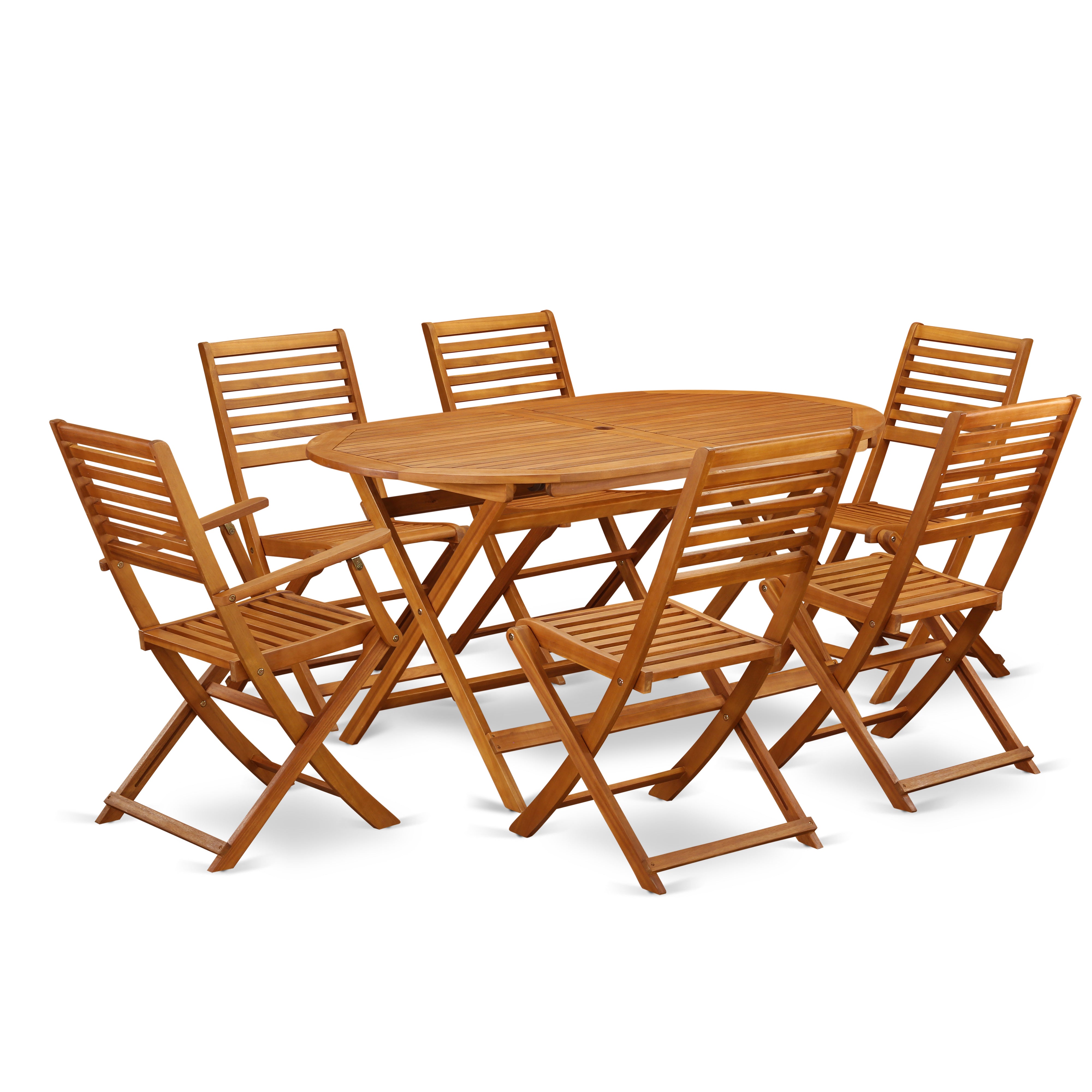 DIBS72CANA This 7 Piece Acacia Hardwood Backyard Sets provides you one particular Outdoor-Furniture table and Six patio dining chairs