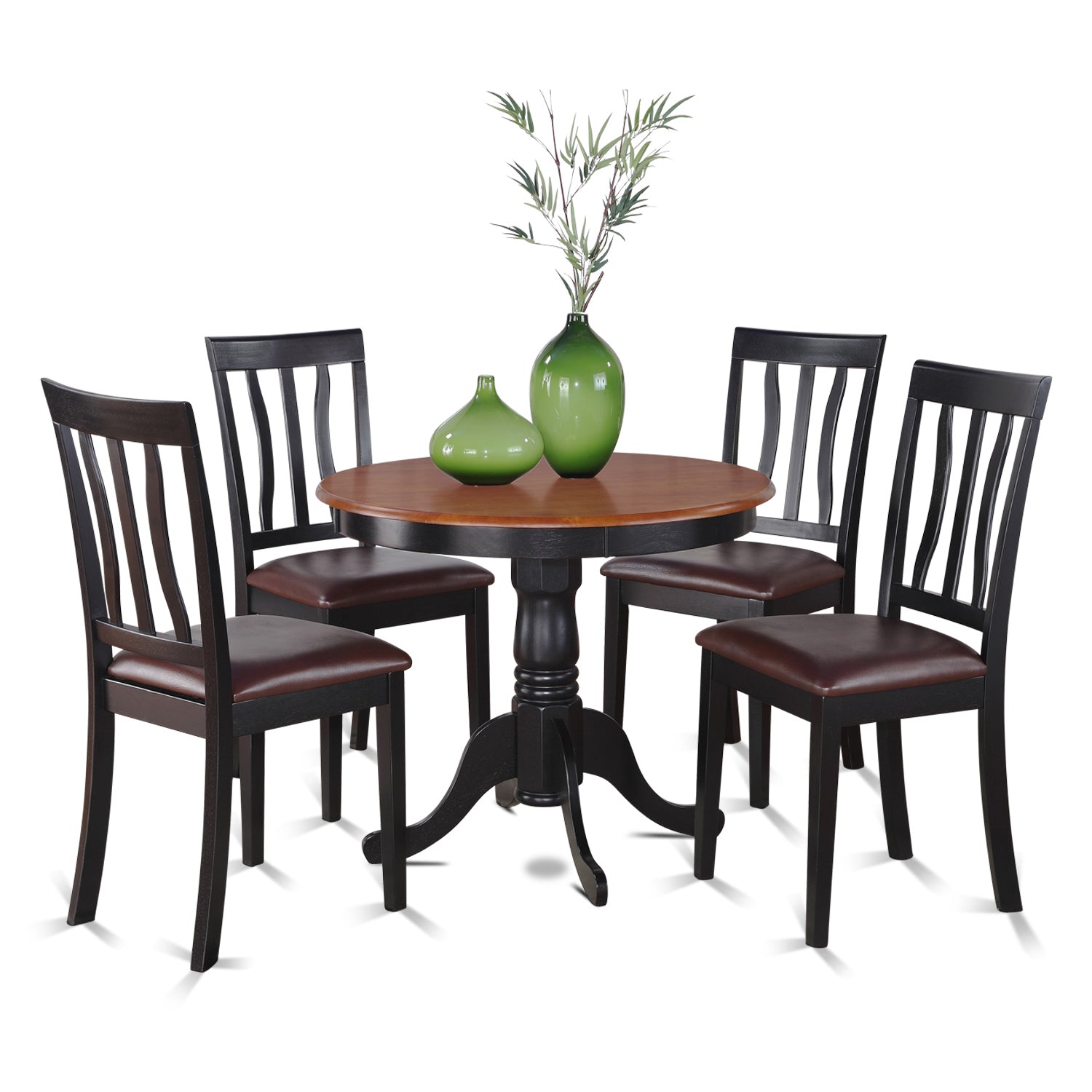 ANTI5-BLK-LC 5 PC Kitchen nook Dining set-small Table as well as 4 Kitchen Dining Chairs