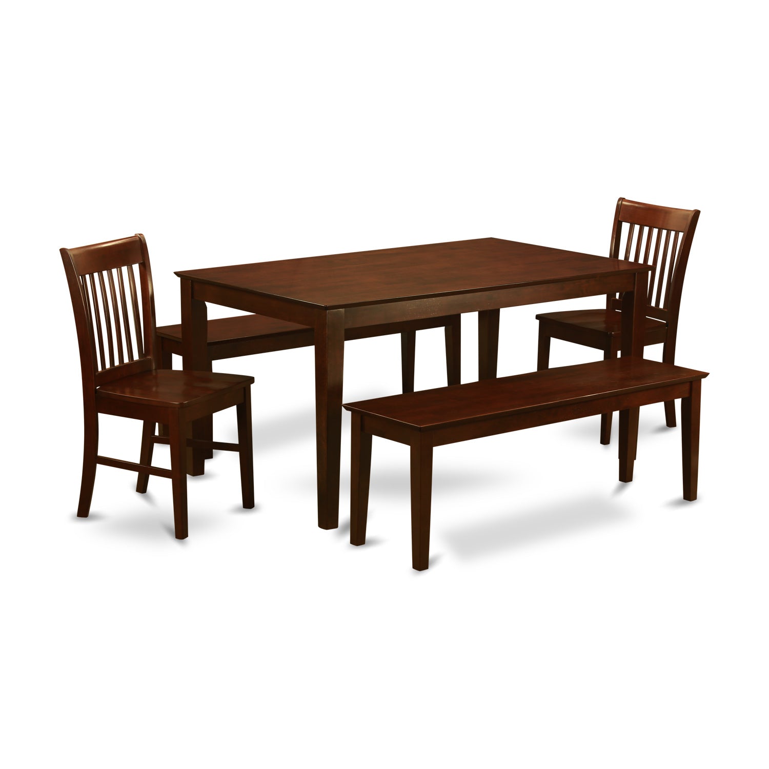 CANO5C-MAH-W 5 PC Kitchen Table set-Dinette Table and 4 Kitchen Chairs