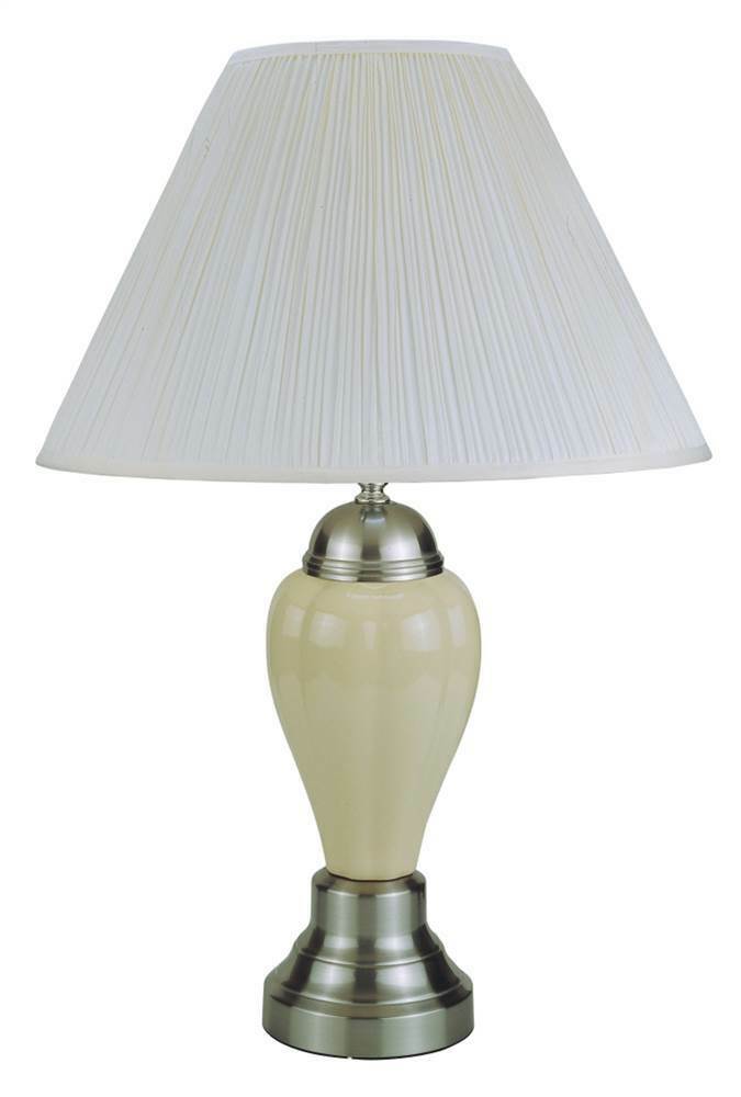 Ceramic Table Lamp With Cylindrical Pleated Shade 27"H Black Ivory Espresso Grey