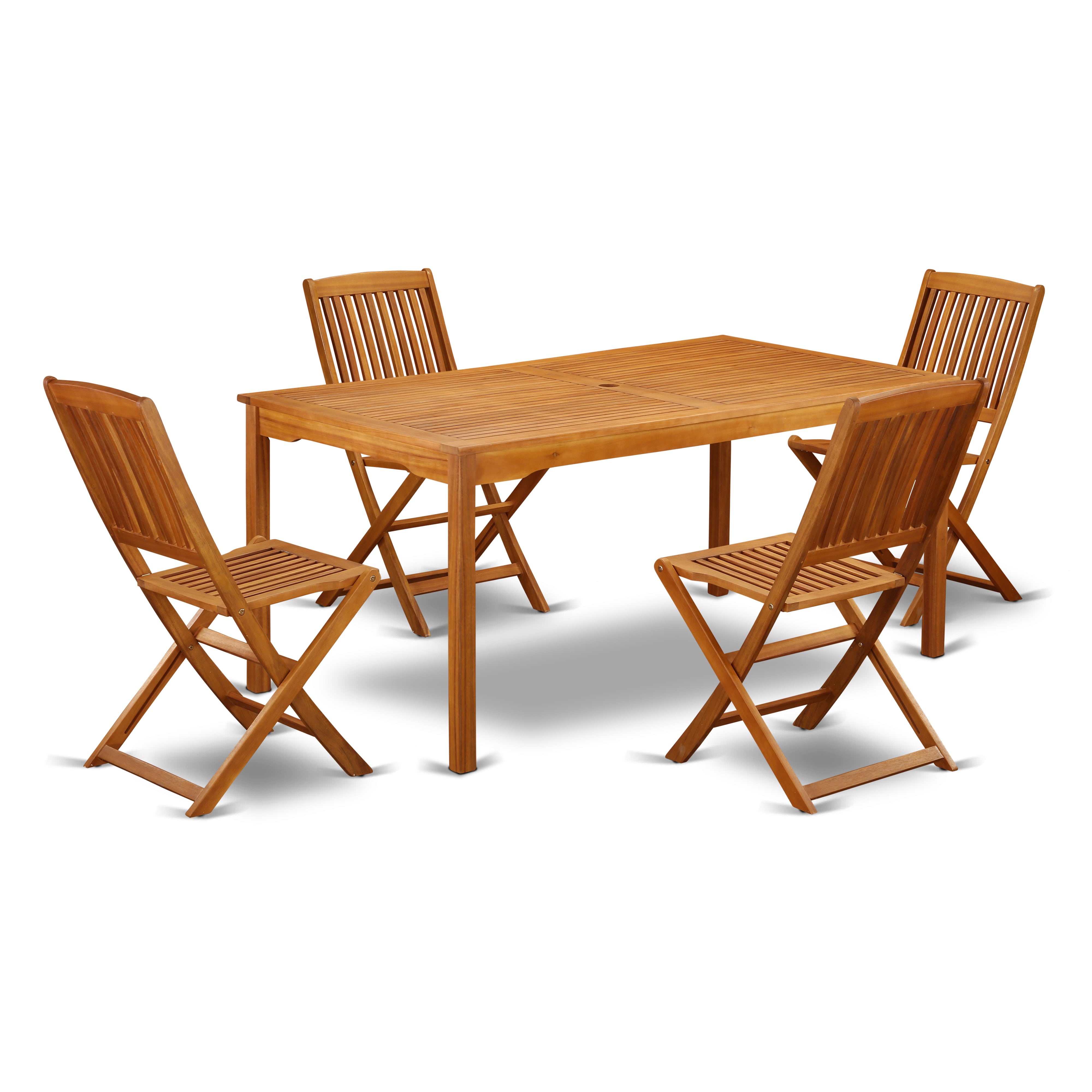 CMCM5CWNA This 5 Pc Acacia Outdoor-Furniture patio Sets provides you one Outdoor-Furniture table and 4 chairs