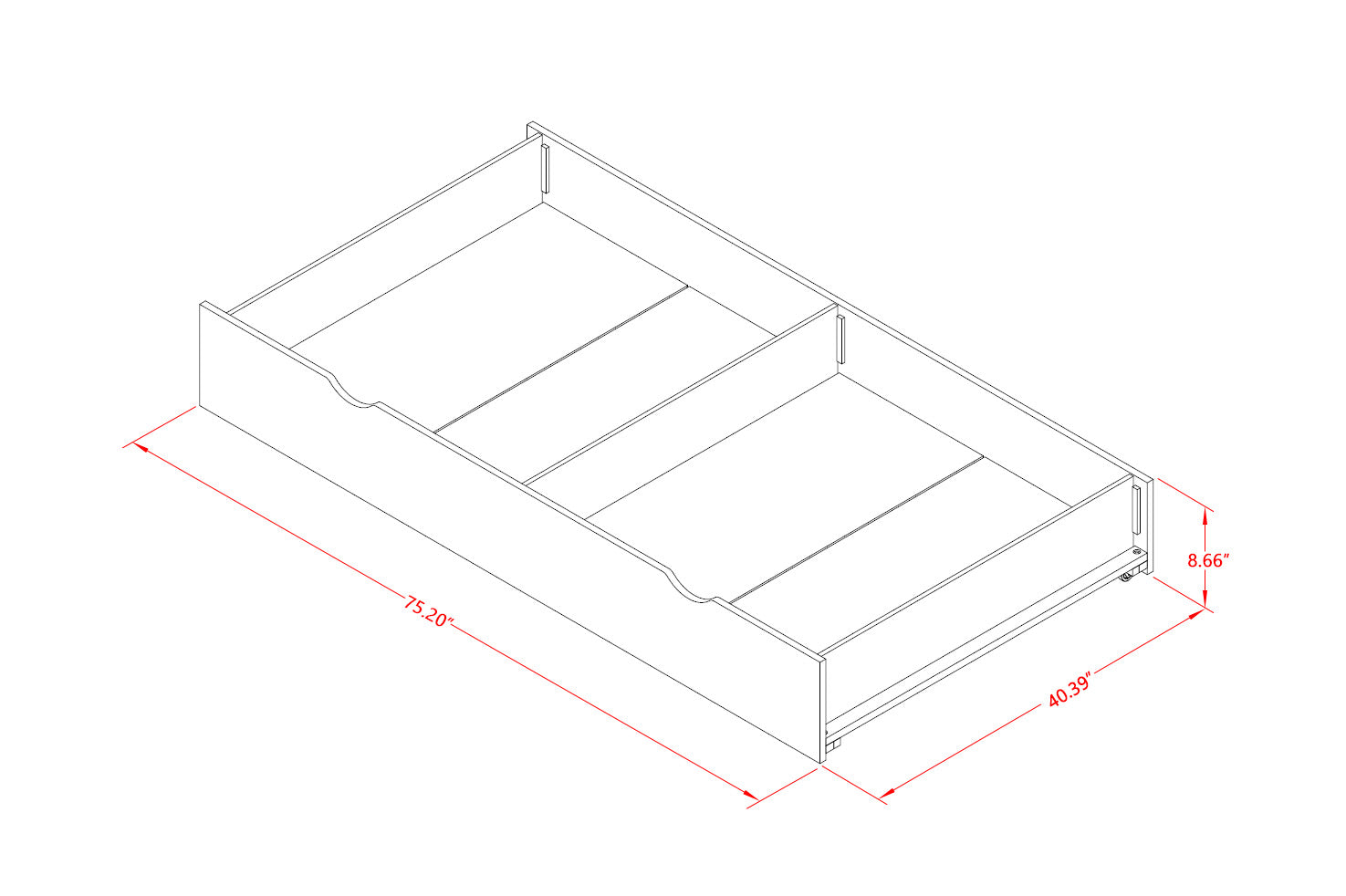 Albury Bunk Bed Convertible Trundle & Drawer in White Finish