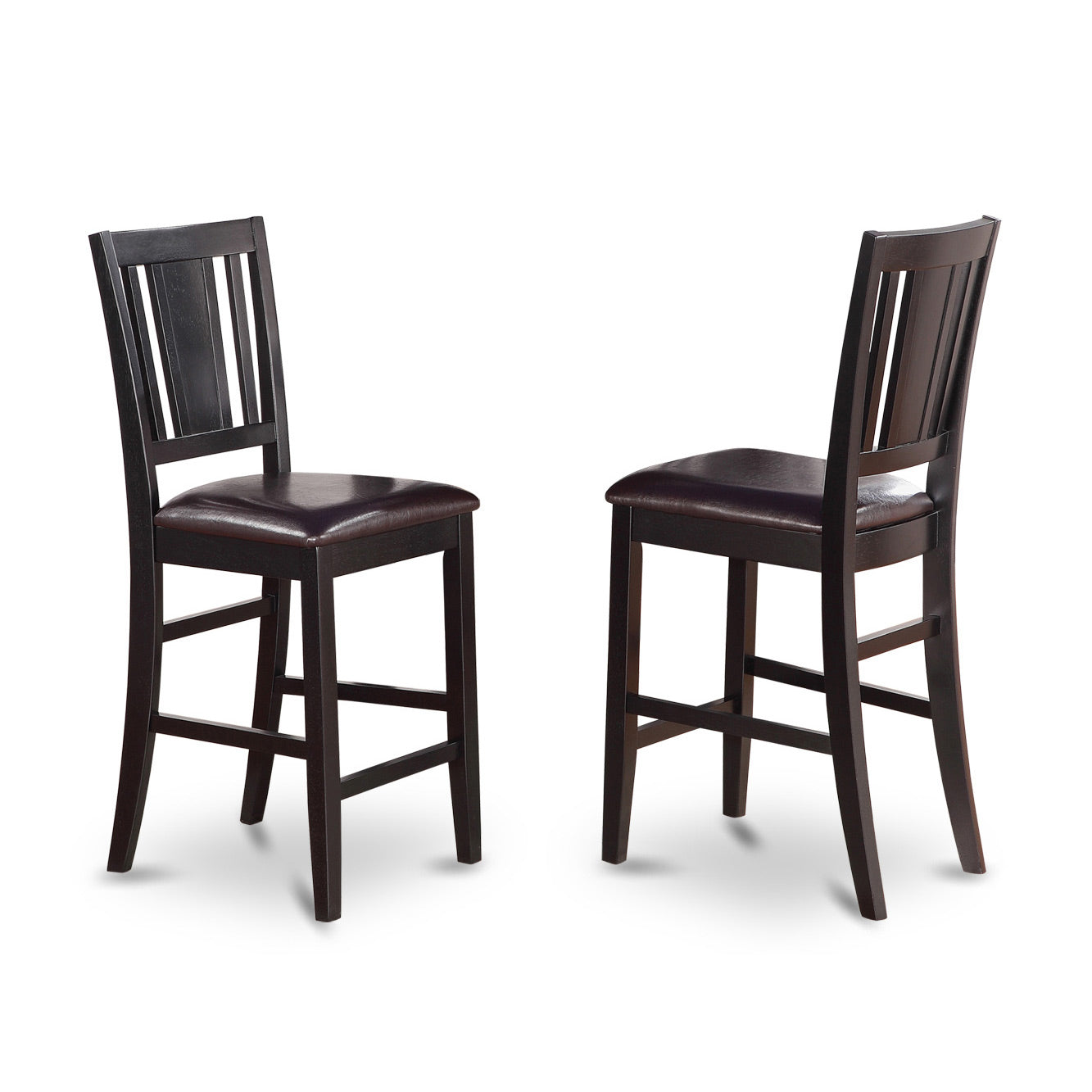 BUCK3-BLK-LC 3 Pc counter height Dining set-high Table and 2 Stools