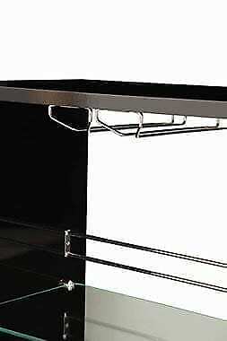 Coaster Modern Bar Unit With Wine Bottle Storage Glossy Black 101063