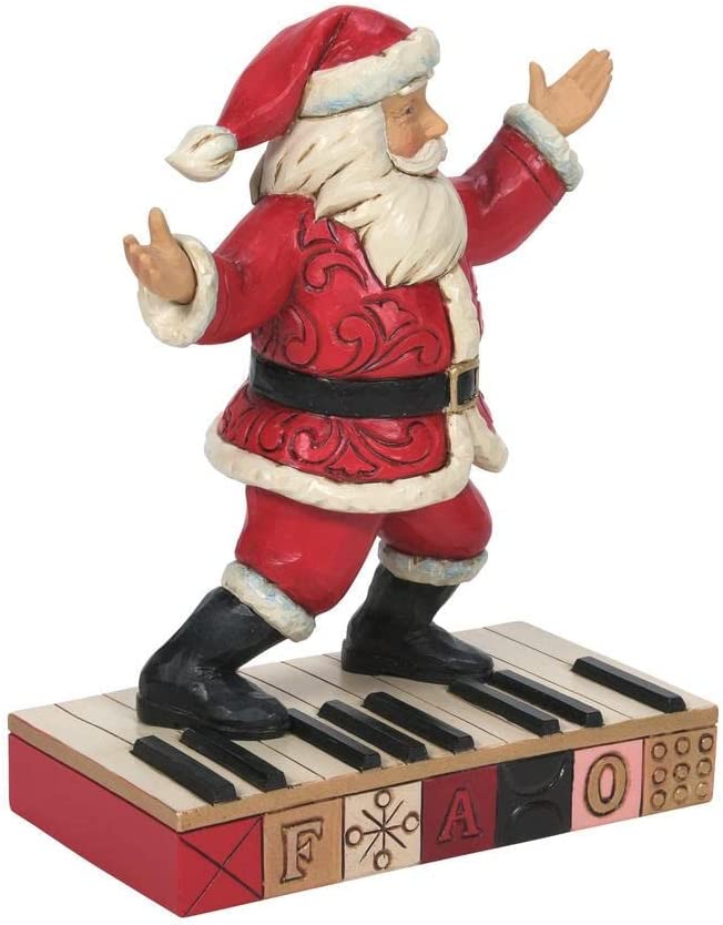 Enesco FAO Schwarz by Jim Shore Santa on Keyboard Figurine