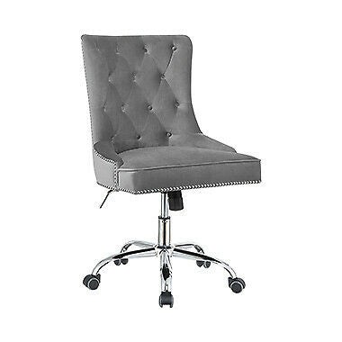 Julius Upholstered Tufted Office Chair Gray and Chrome