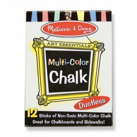 Melissa & Doug Multi-Colored Dustless Non Toxic Chalk Set of 12 Sticks # 4130