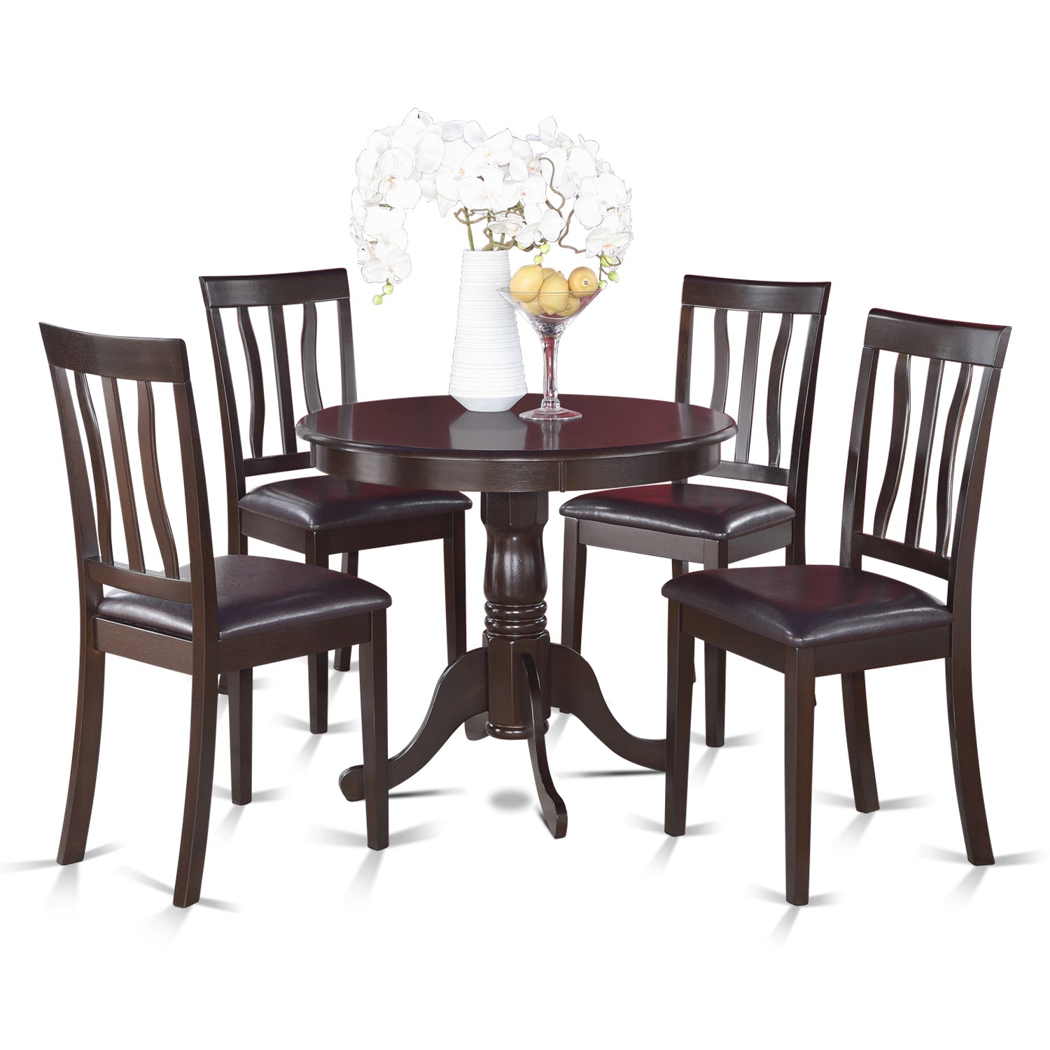 ANTI5-CAP-LC 5 Pc Kitchen Table set-Kitchen Table and 4 Dining Chairs