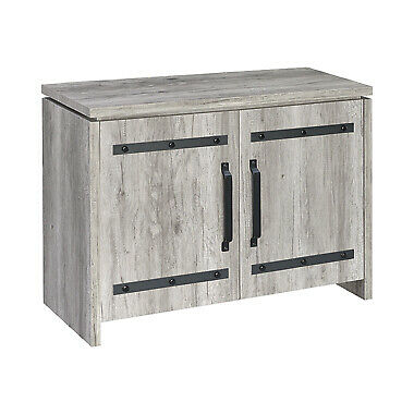 Modern Farmhouse 2-Door Accent Cabinet Grey Driftwood