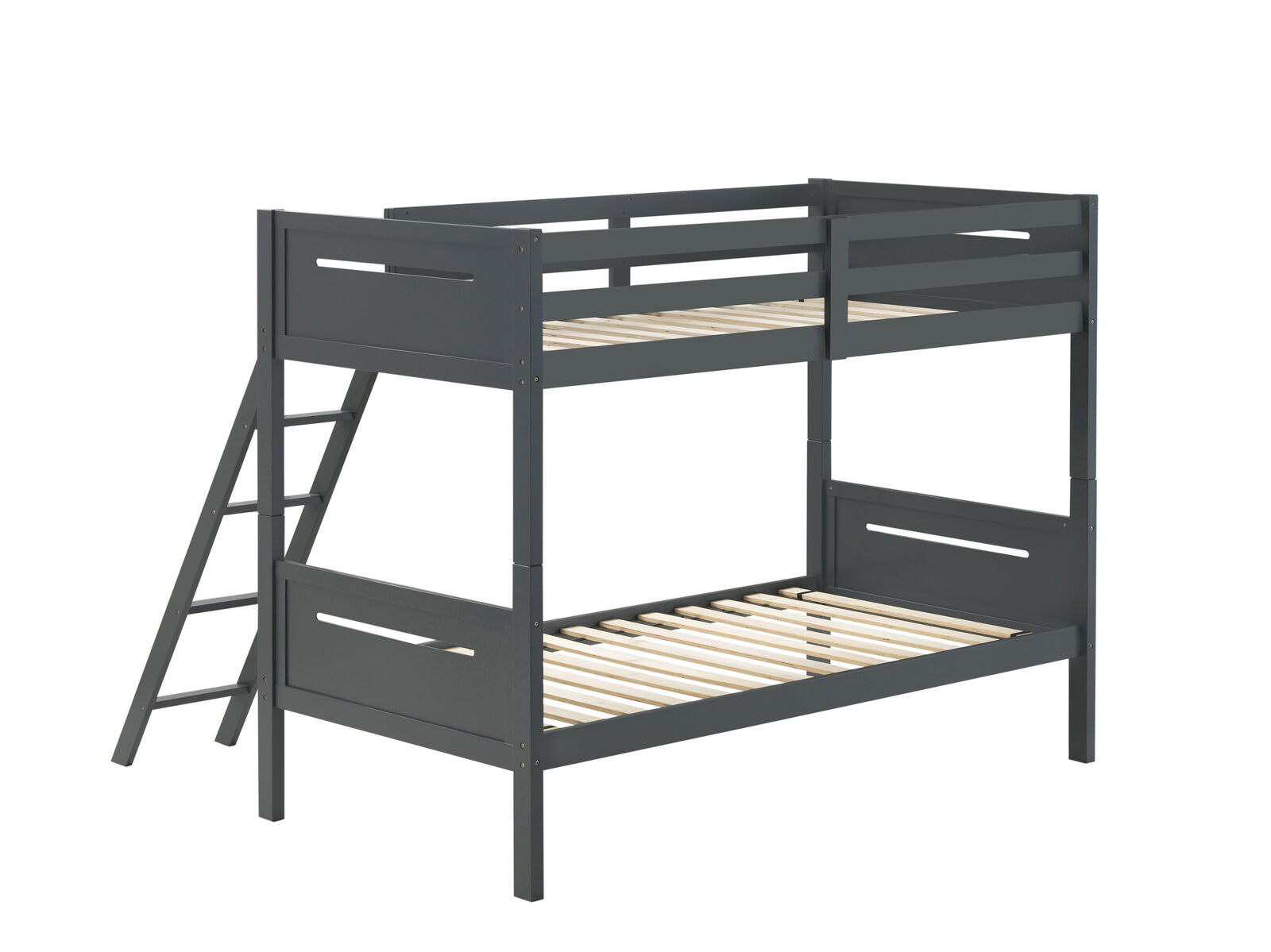 Coaster Solid Wood Separable Littleton Twin Over Twin Bunk Bed Grey 405051GRY