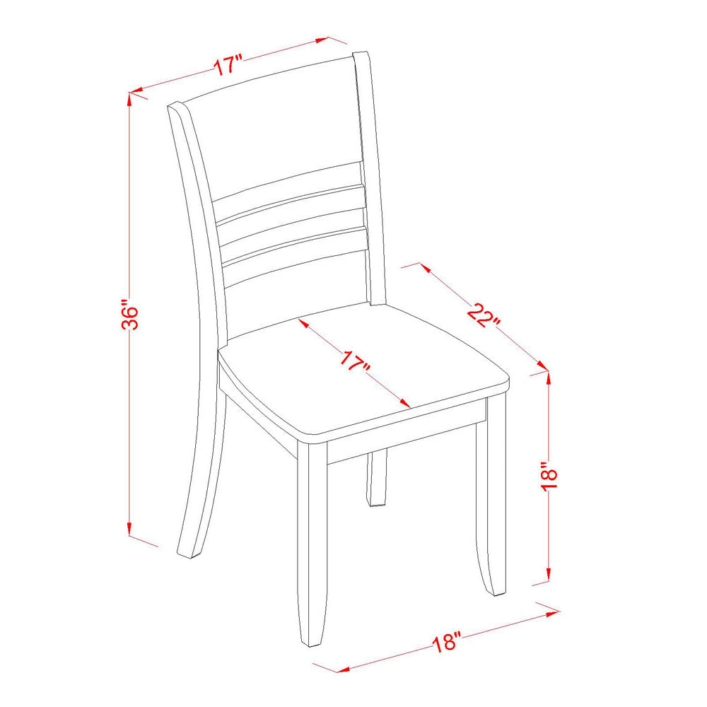 LYC-CAP-W Lynfield Dining Chair with Wood Seat in Cappuccino Finish