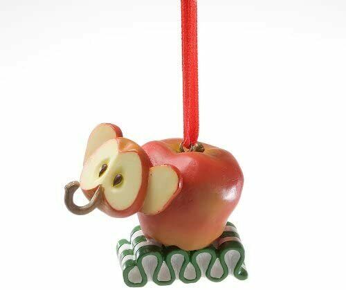 Home Grown Hanging Ornament - Apple Elephant