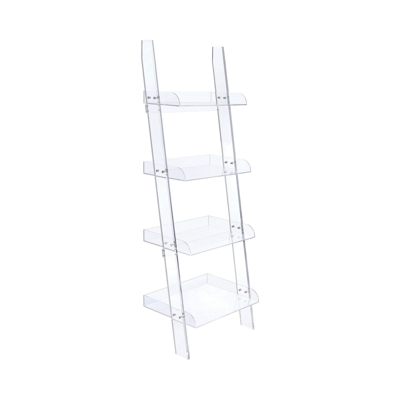 Coaster Amaturo Acrylic 4- Shelf Ladder Bookcase Clear 801553