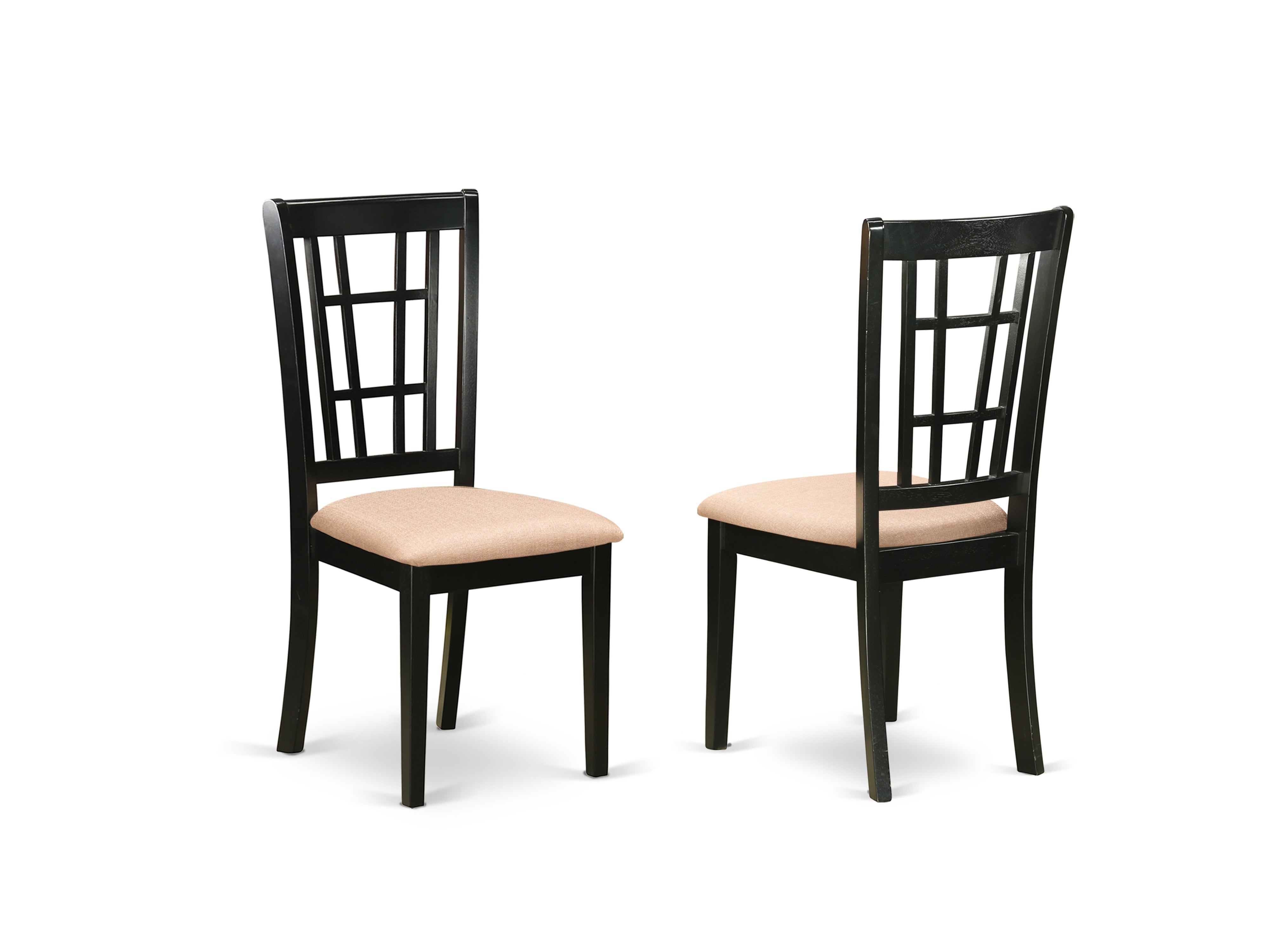 DUNI7-BLK-C 7 Pc Dining room set -Kitchen Table and 6 Dining Chairs