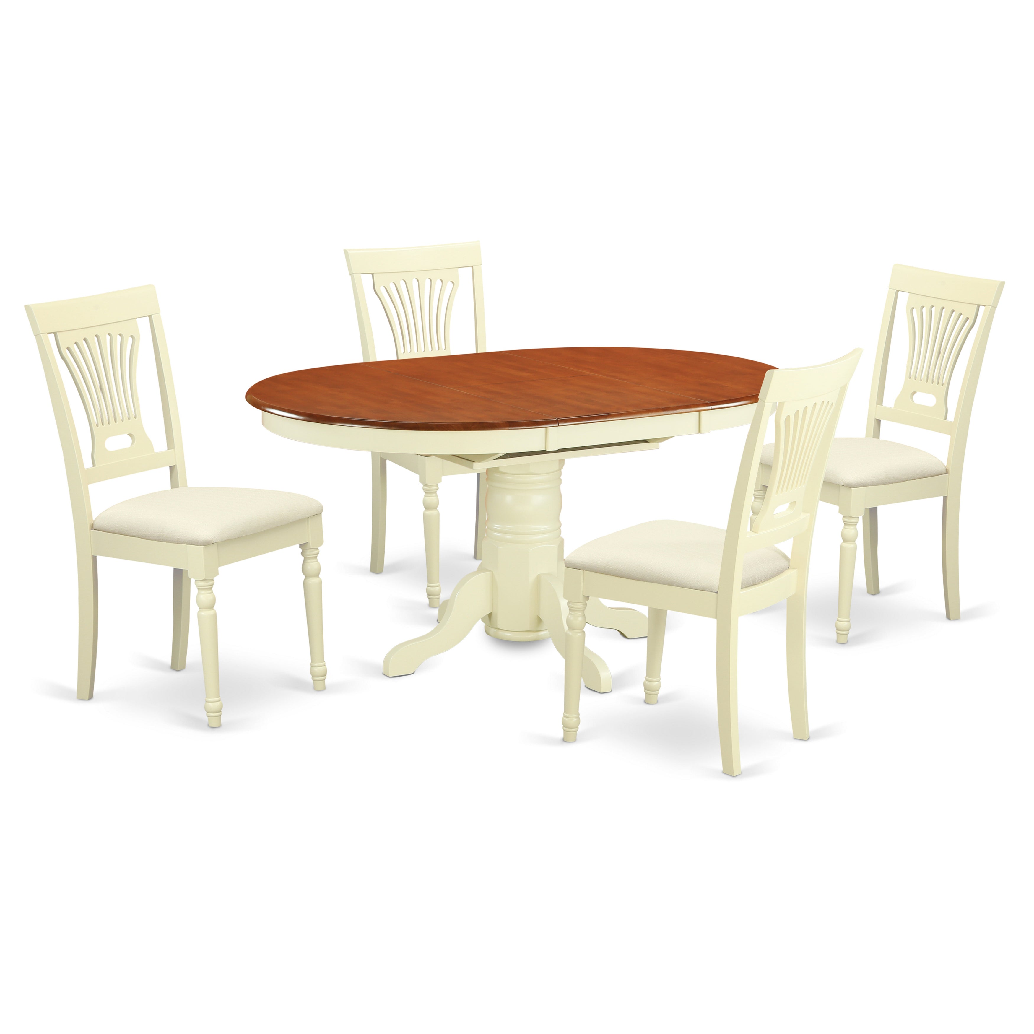 AVPL5-WHI-C 5 Pc dinette set - Dinette Table and 4 dinette Chairs