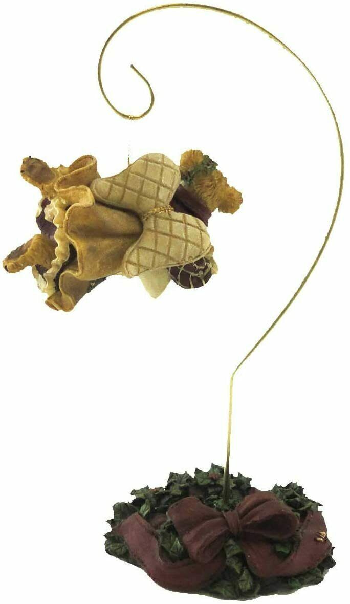 Boyds Bears Bearstone Resin JOY TO THE WORLD Hanging Ornament And Stand 4014495