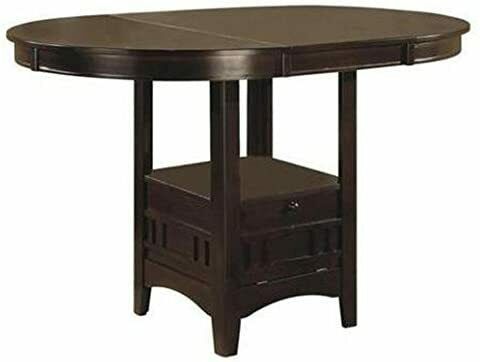 Lavon Oval Counter Height Drop Leaf Dining Table Espresso 102888