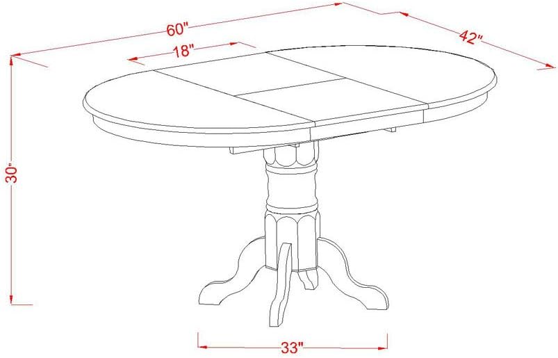 7 PC Mid Century Modern Oval Table with Leaf And Wooden Chairs in Linen White