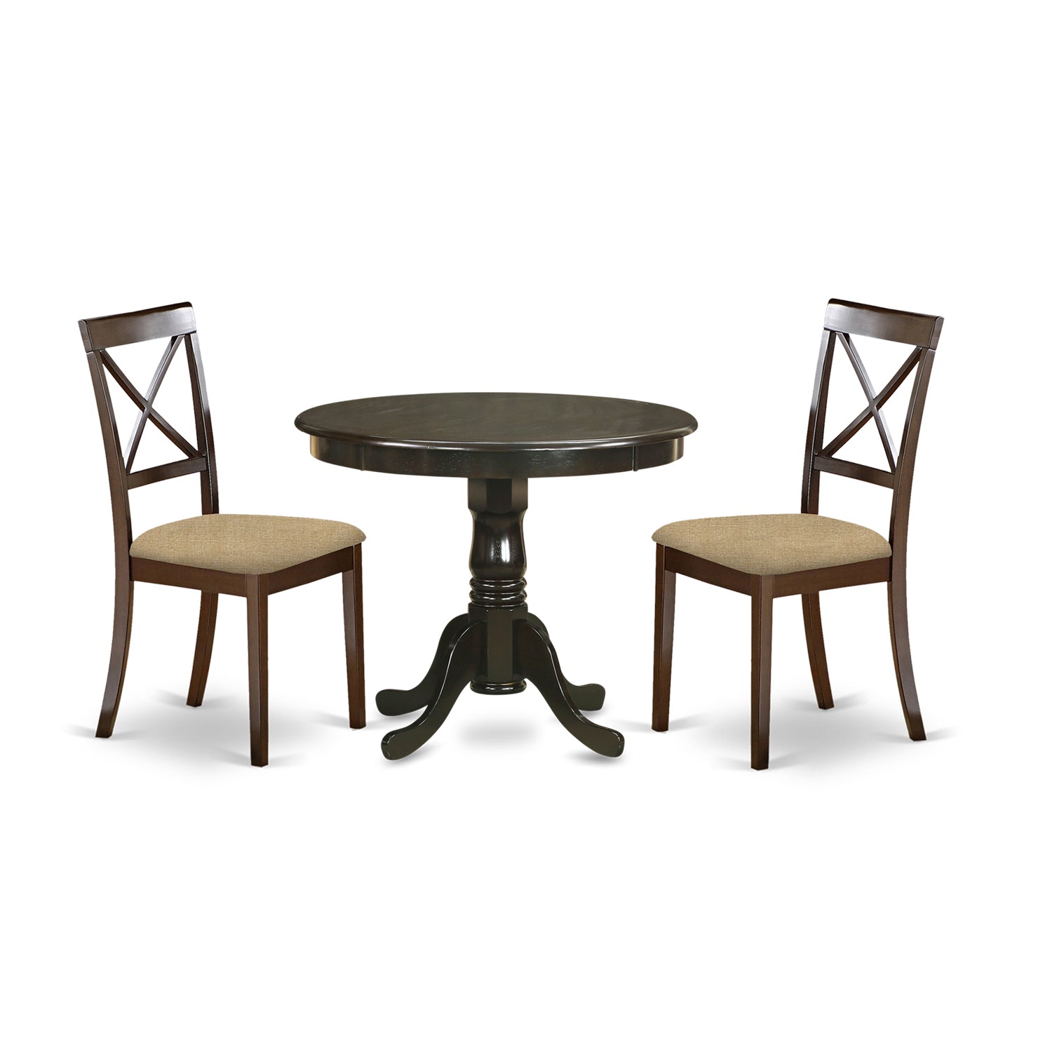 ANBO3-CAP-C 3 Pc Kitchen Table set-small Kitchen Table plus 2 Dining Chairs