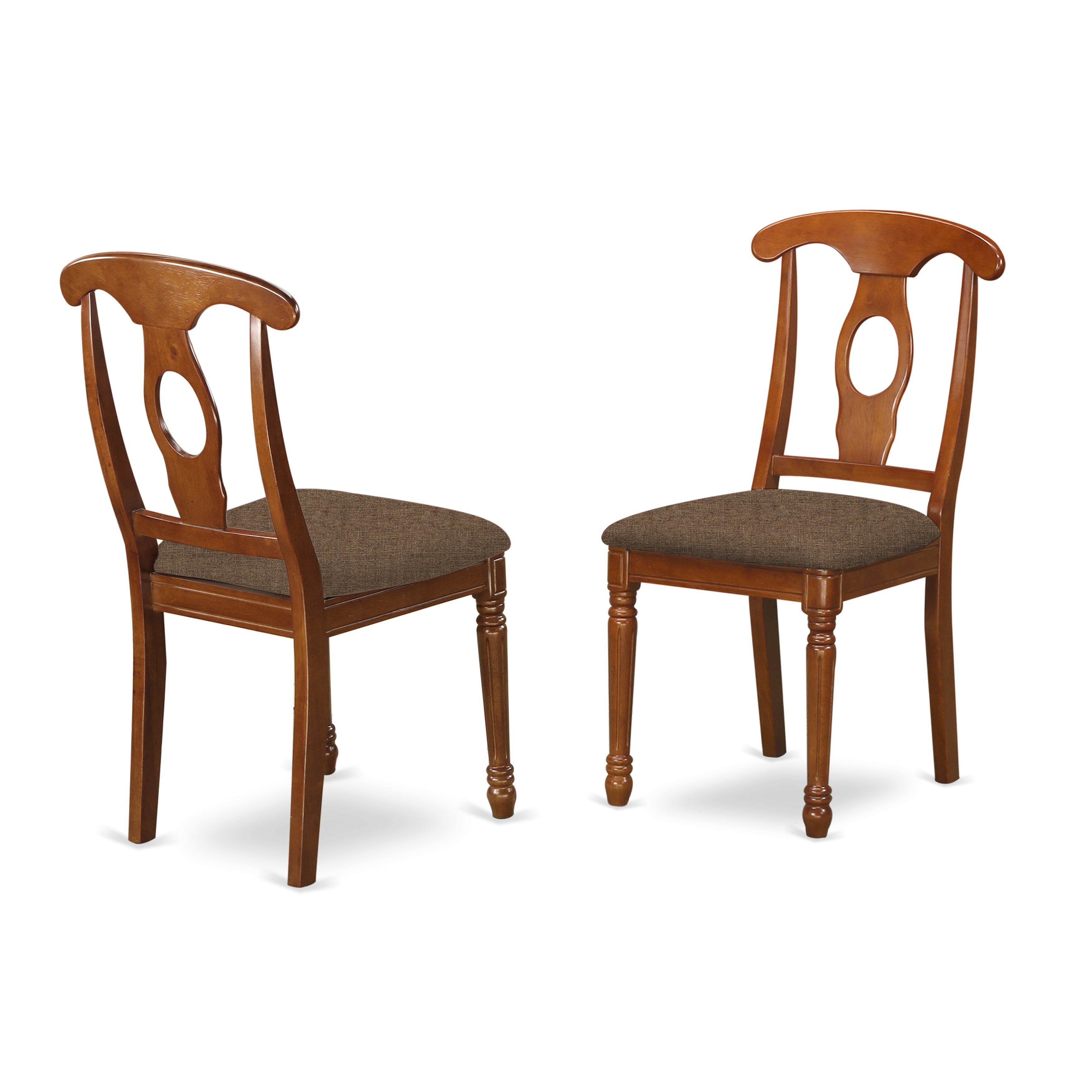 PONA7-SBR-C 7 Pc Dining room set-and Oval Dining Table with Leaf and 6 Dining Chairs