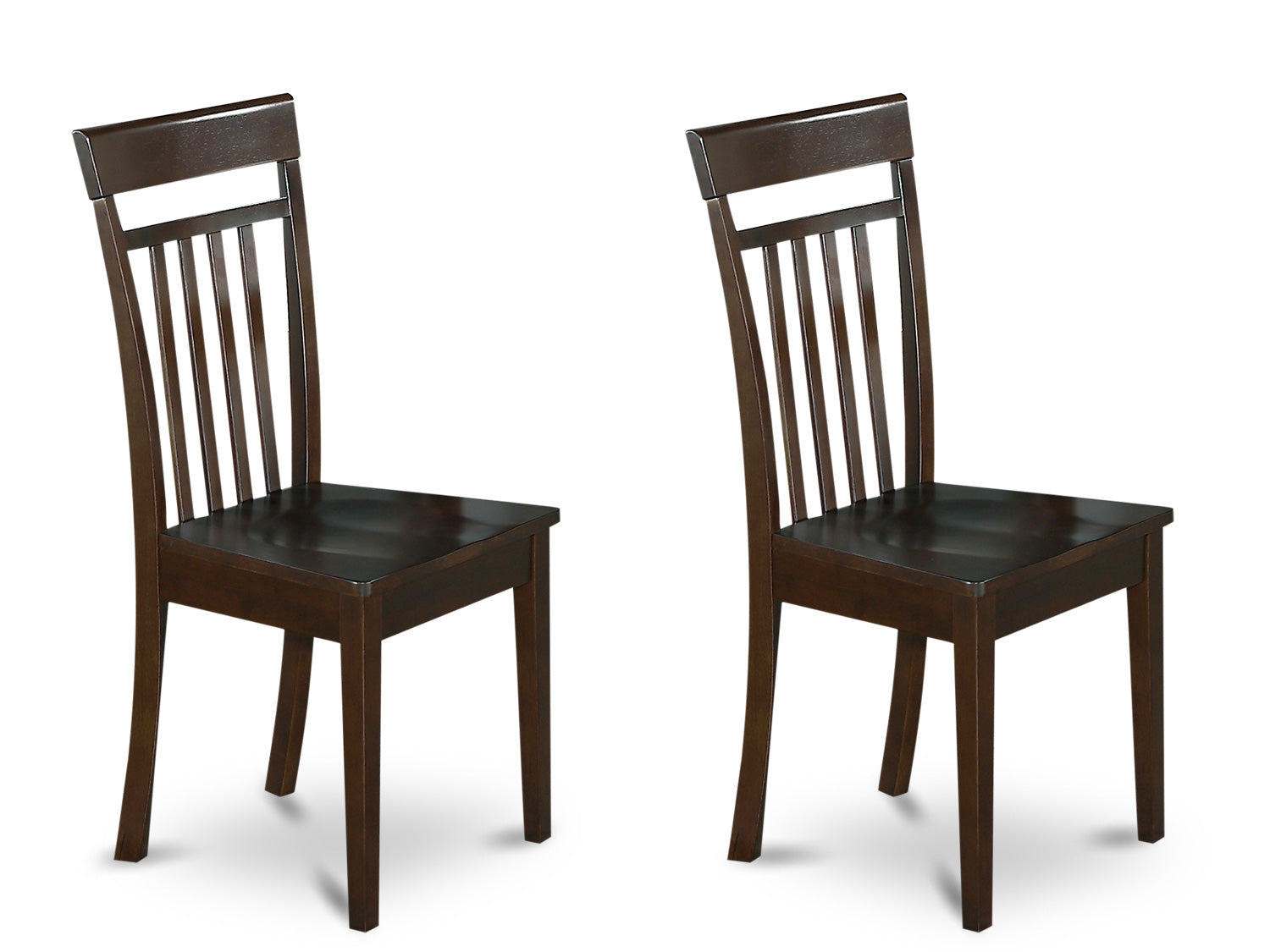 CAC-CAP-W Capri slat back kitche dining Chair with wood Seat