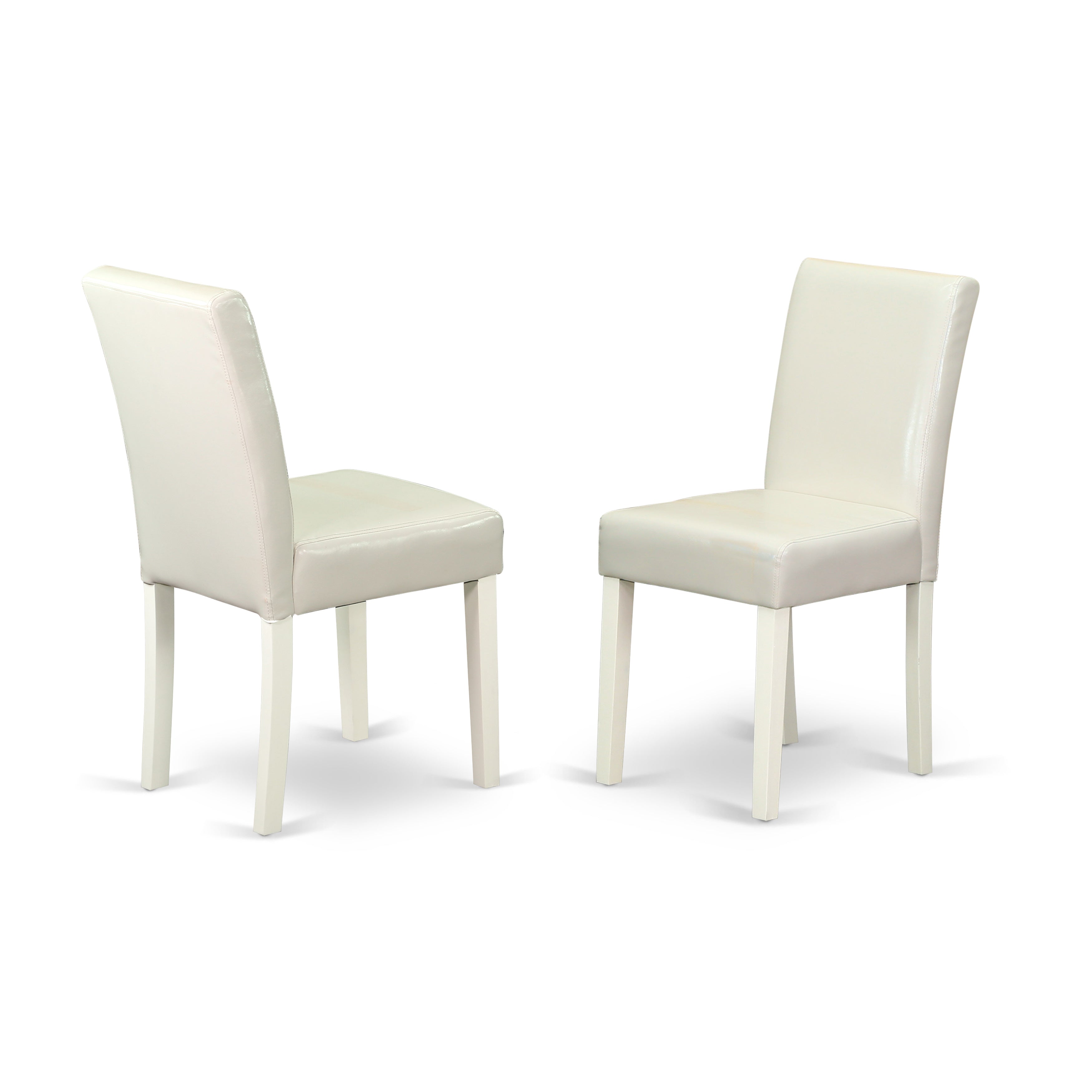 ABP2B64 Abbott parson Chair with Linen White Finish Leg and PU Leather color 14-White