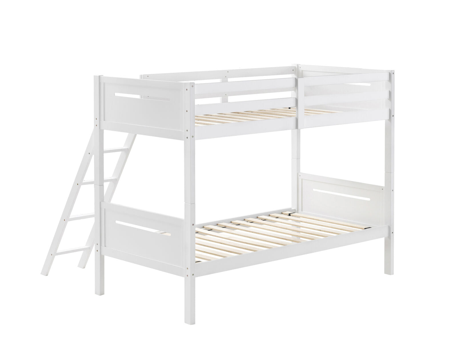 Coaster Solid Wood Separable Littleton Twin Over Twin Bunk Bed Black 405051WHT