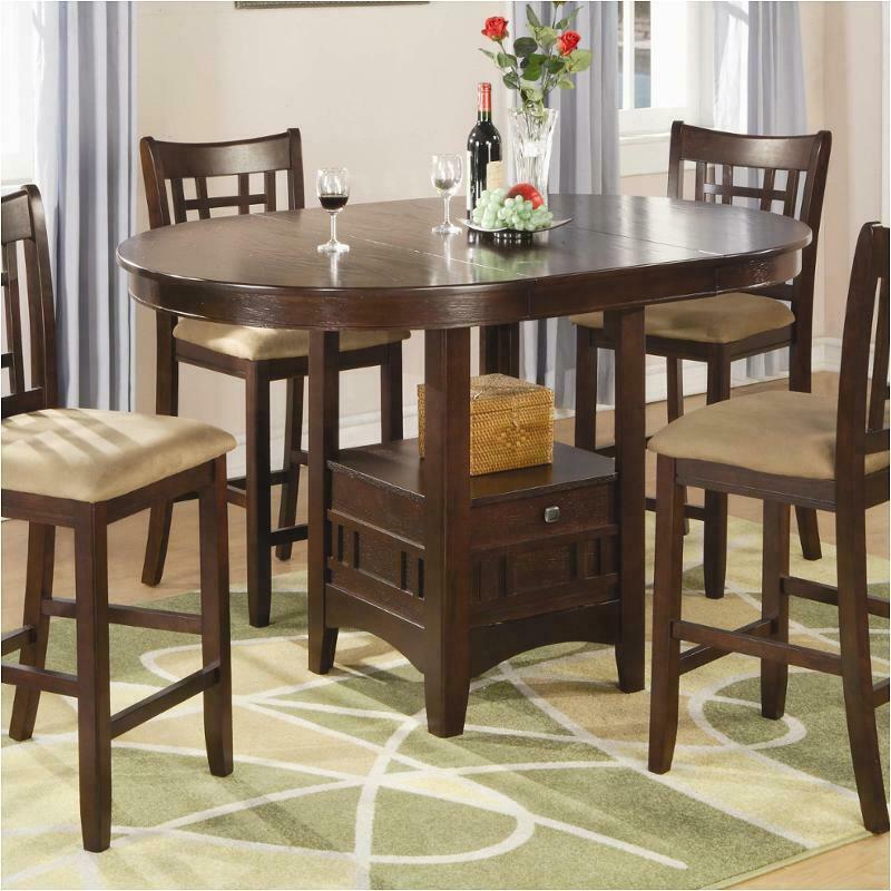 Lavon 5 Piece Counter Height Dining Table Chairs Dinette Set in Brown And Tan