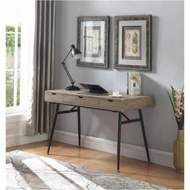 Coaster 1-drawer Writing Desk Driftwood Rectangular