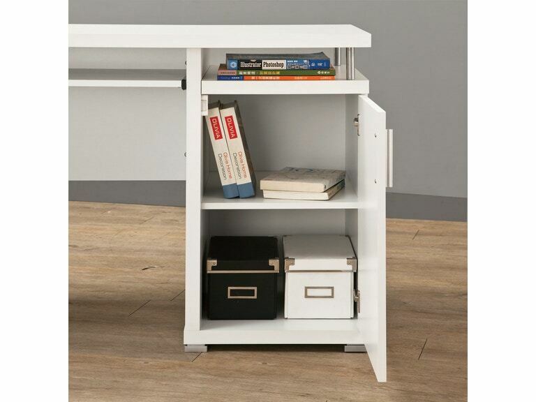 Coaster Tracy 2-Drawer Computer Desk With File Cabinet White 800108