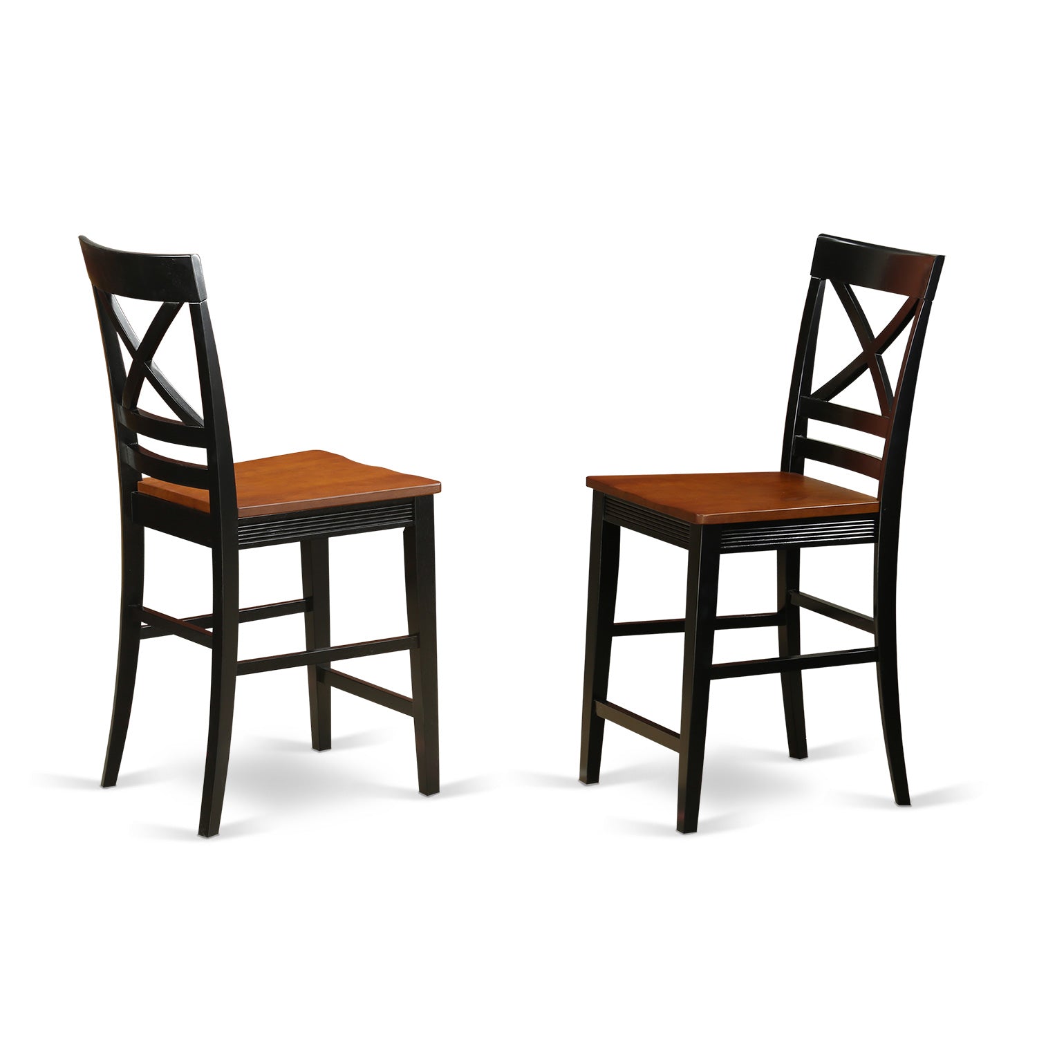 EDQU5-BLK-W 5 PC counter height pub set - counter height Table and 4 counter height Dining chair.