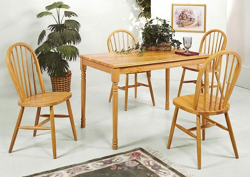 Country Style Windsor Side Chairs Oak (Set Of 4)