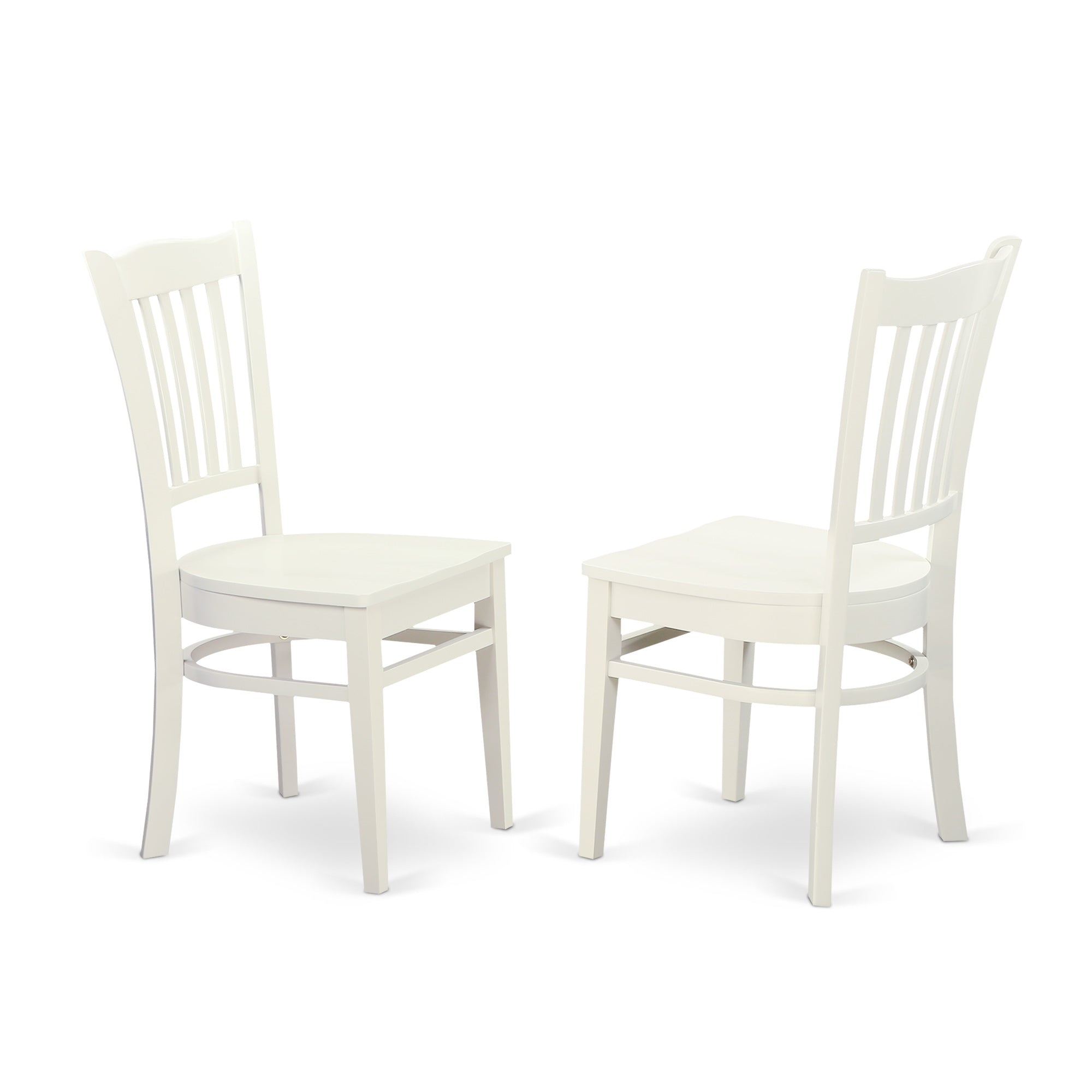 ANGR5-LWH-W 5 Pc set with a Kitchen Table and 4 Wood Kitchen Chairs in Linen White.