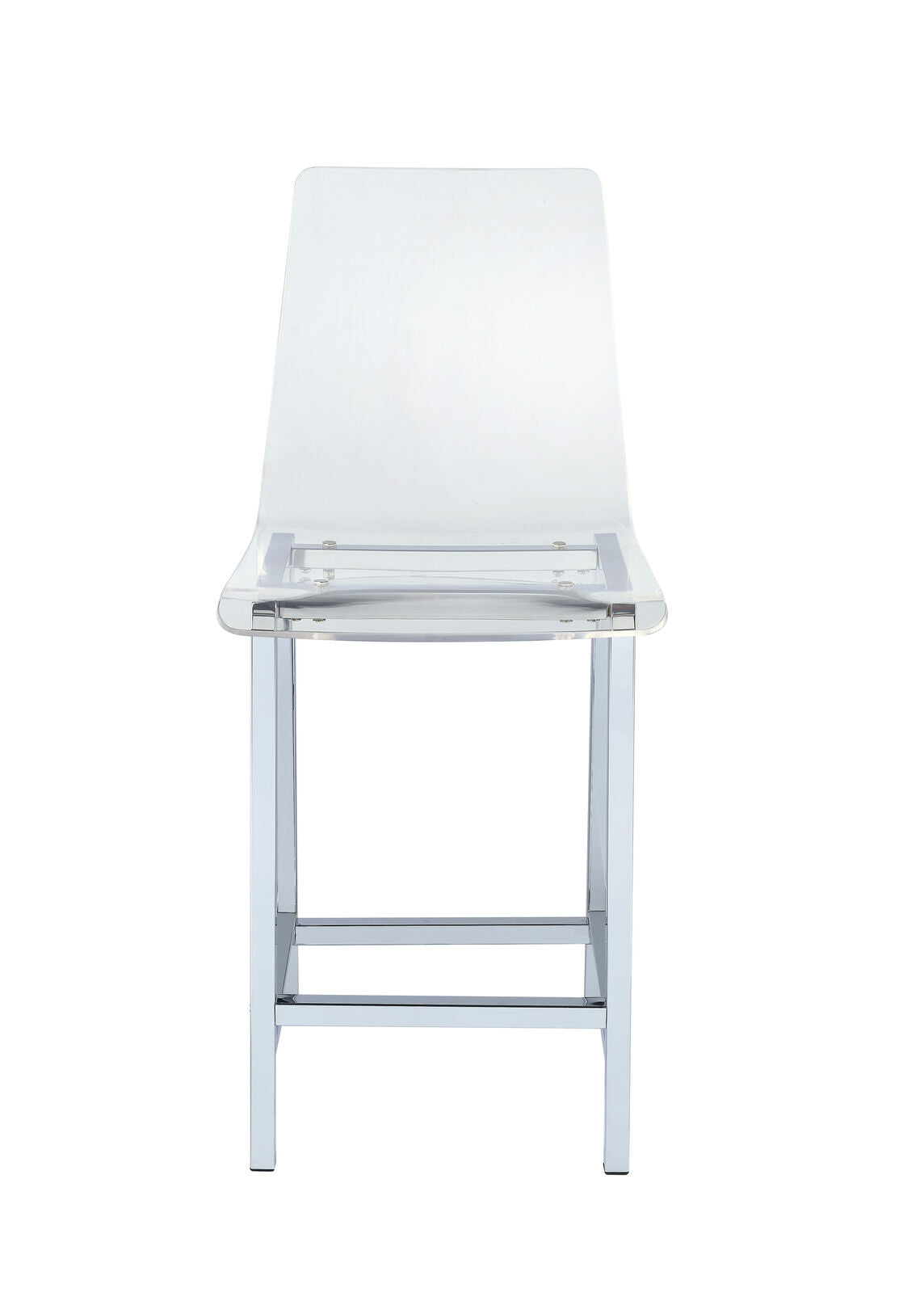 Juelia Counter Height Stools Chrome and Clear Acrylic (Set of 2