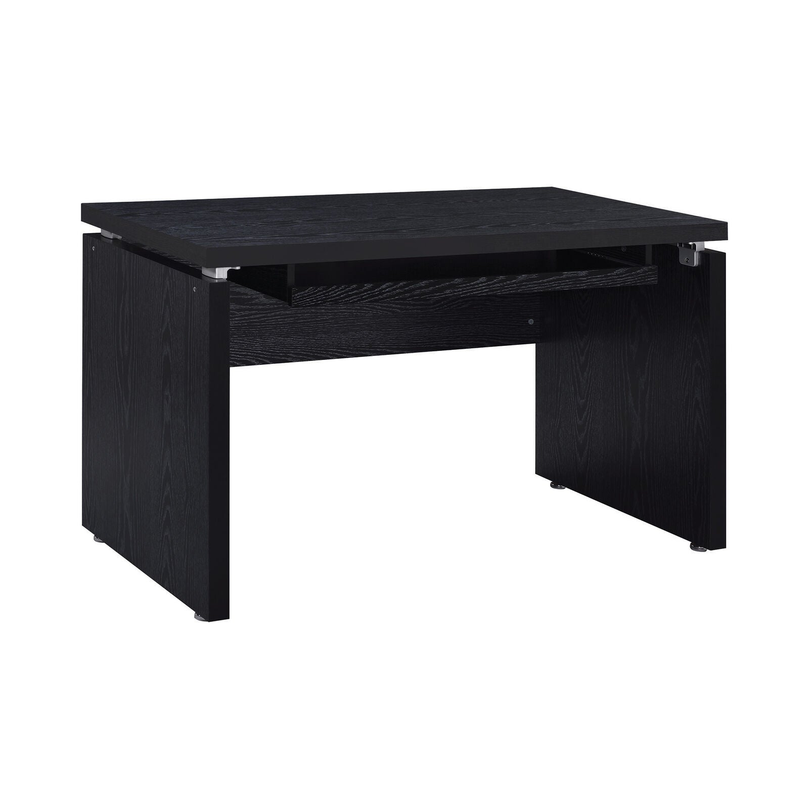 Russell Computer Home Office Writing Desk With Keyboard Tray Black Oak 800821