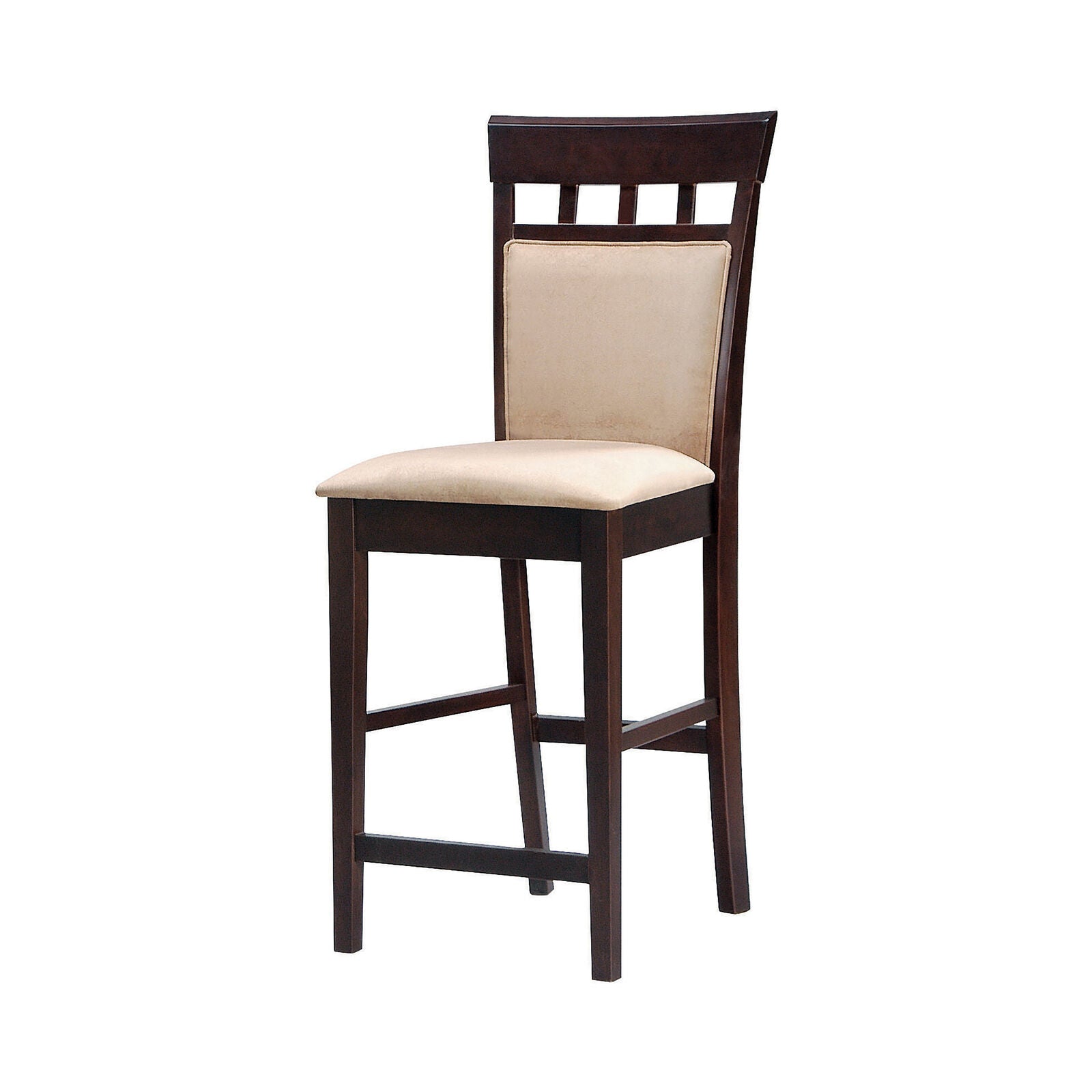 Paxton Upholstered Counter Height Stools Chairs Cappuccino And Tan (Set Of 2)