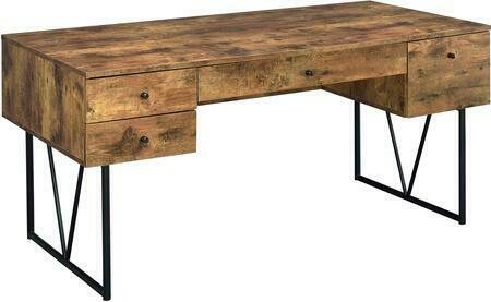 Analiese Industrial Antique Nutmeg Home office Writing Desk