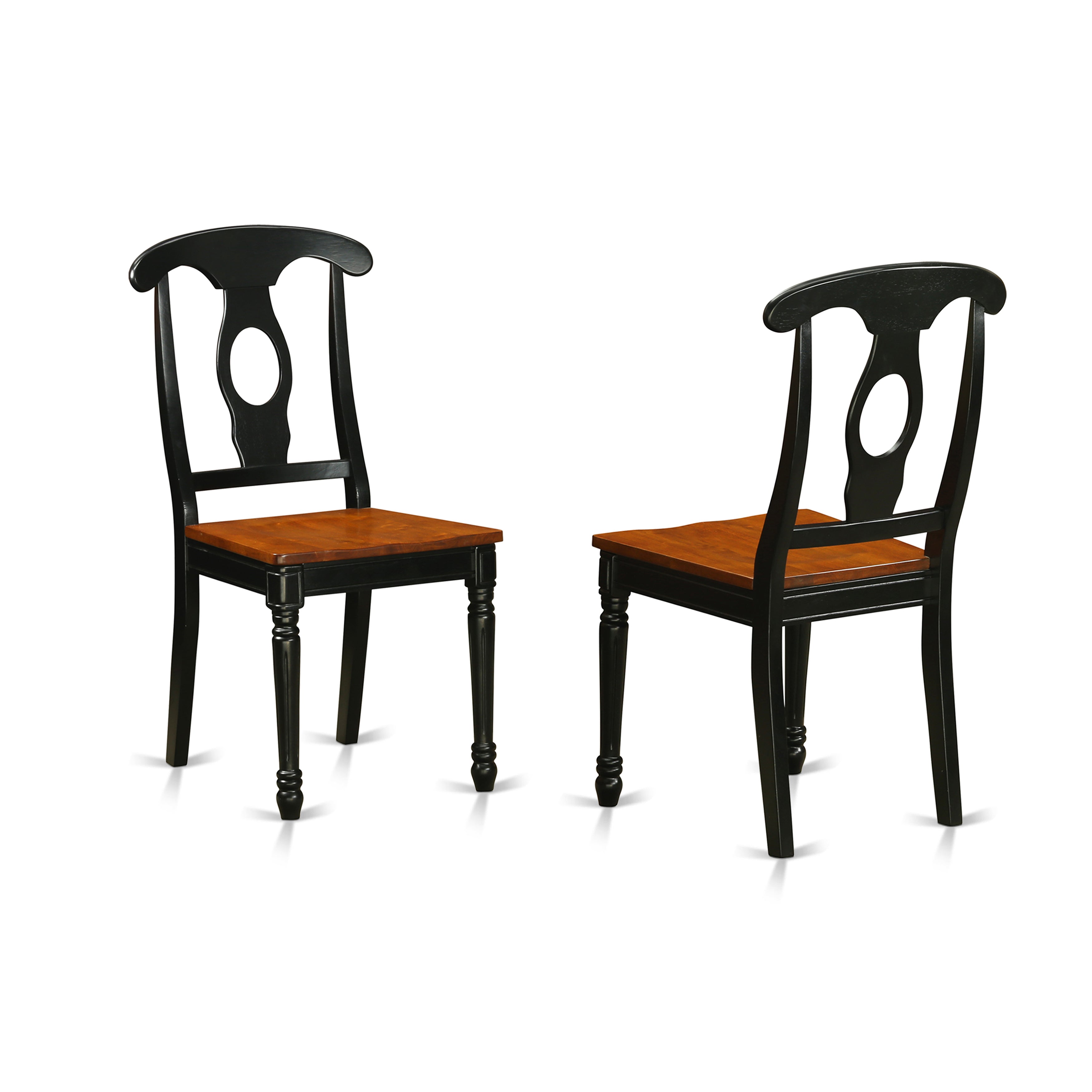 DOKE7-BCH-W 7-Piece table and chair set with one Dover dining room table and 6 dining room chairs in a Black and Cherry Finish