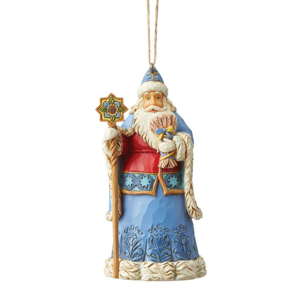 Enesco Jim Shore Heartwood Creek Santa's Around The World Ukrainian Hanging Ornament