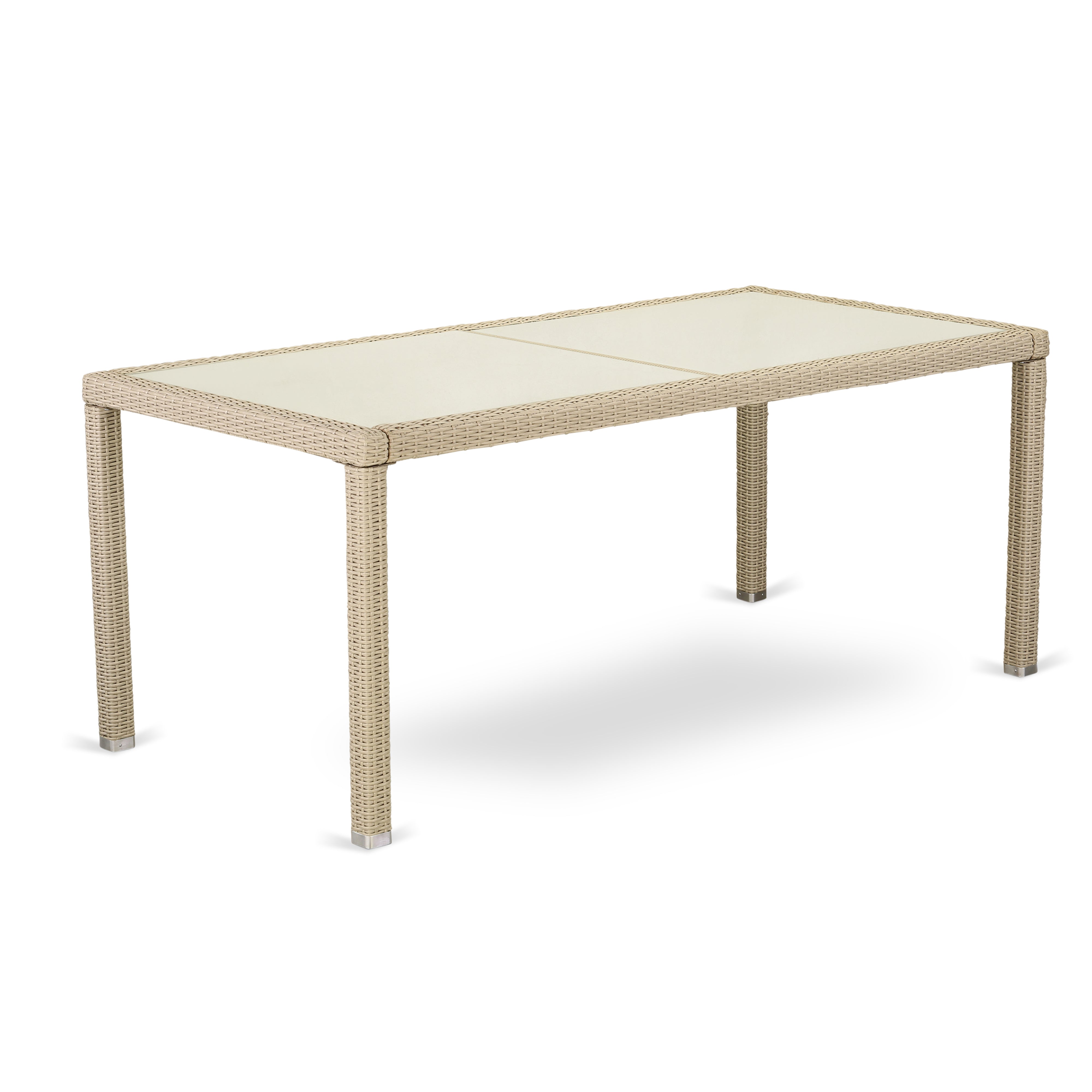 LULU5-53V 5 pc Back yard Wicker Dining Set for 4 in Cream Finish
