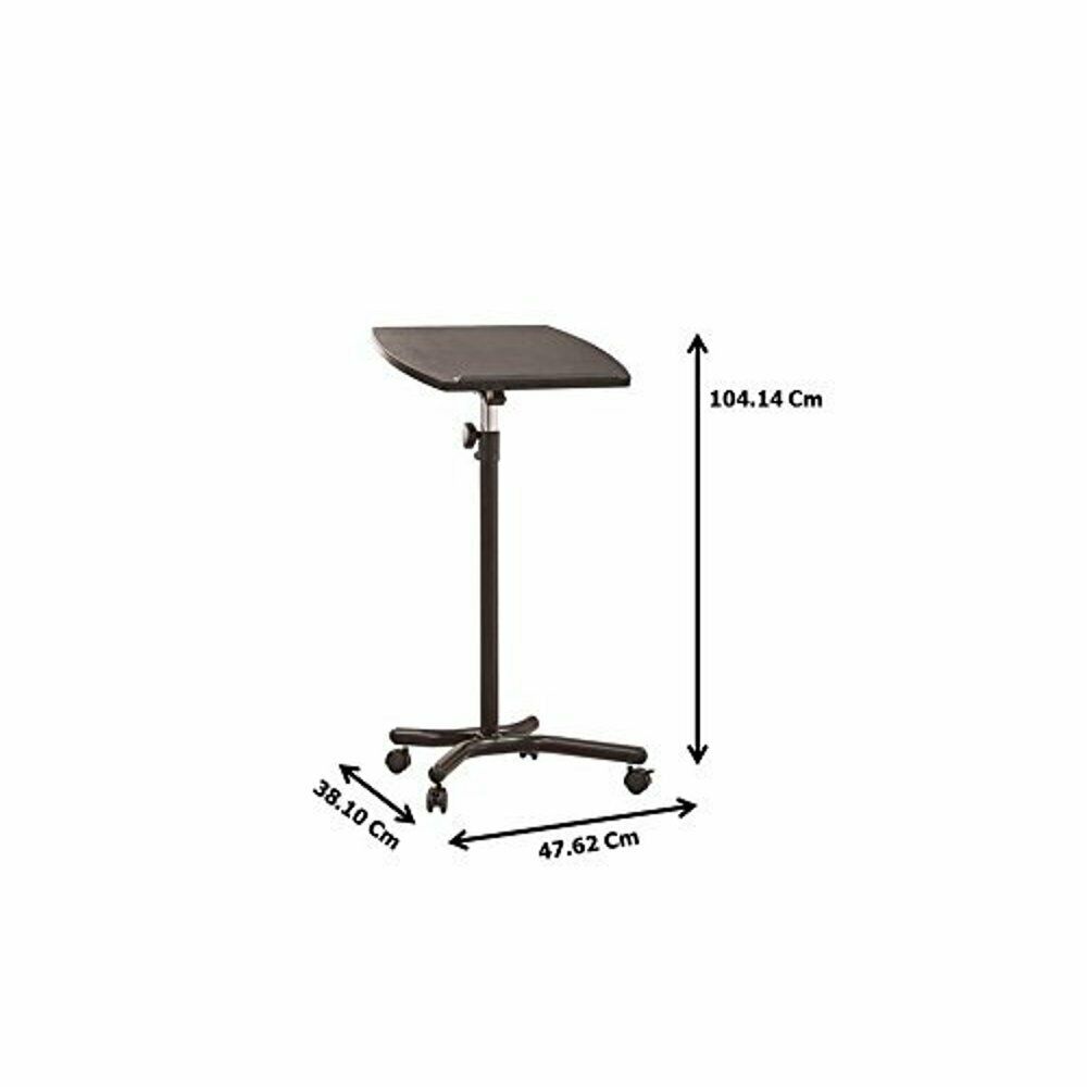 Adjustable Laptop Stand with Casters, Black