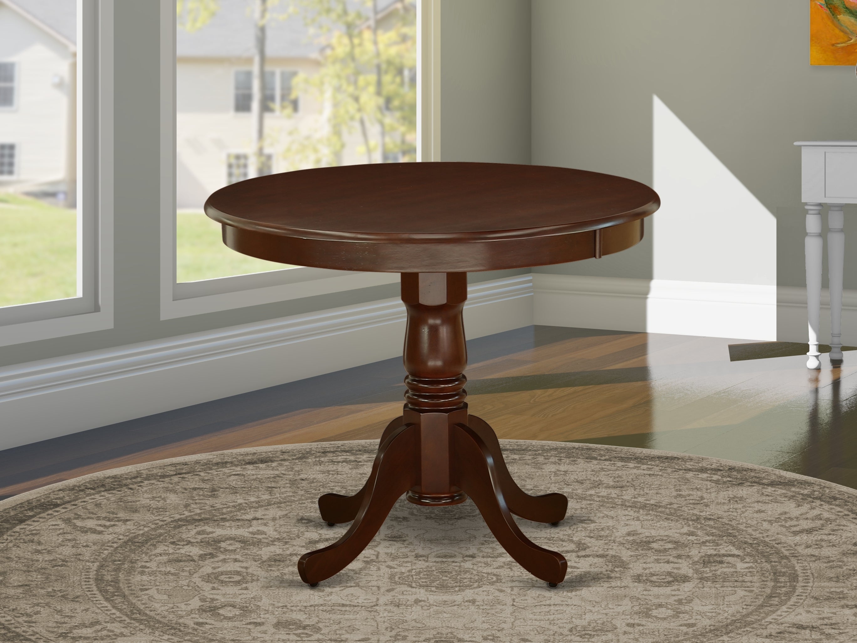 ANT-MAH-TP Antique Table 36" Round with Mahogany Finish