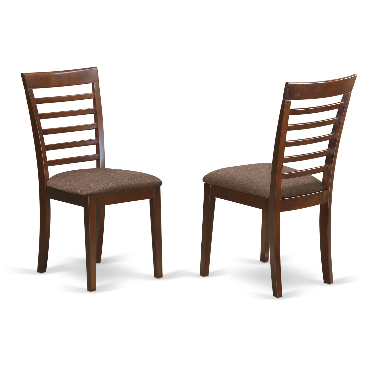 DONO9-MAH-C 9Pc Rectangular 60/78" Table With 18 In Self Storing Butterfly Leaf And 8 Kitchen Microfiber Upholstery Seat Chairs