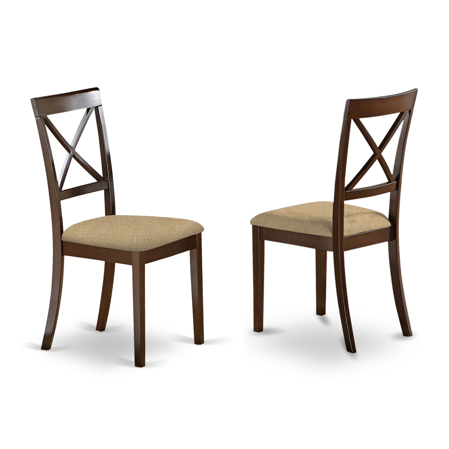 BOC-CAP-C Boston X-Back dining chair with Faux Leather Upholstered Seat