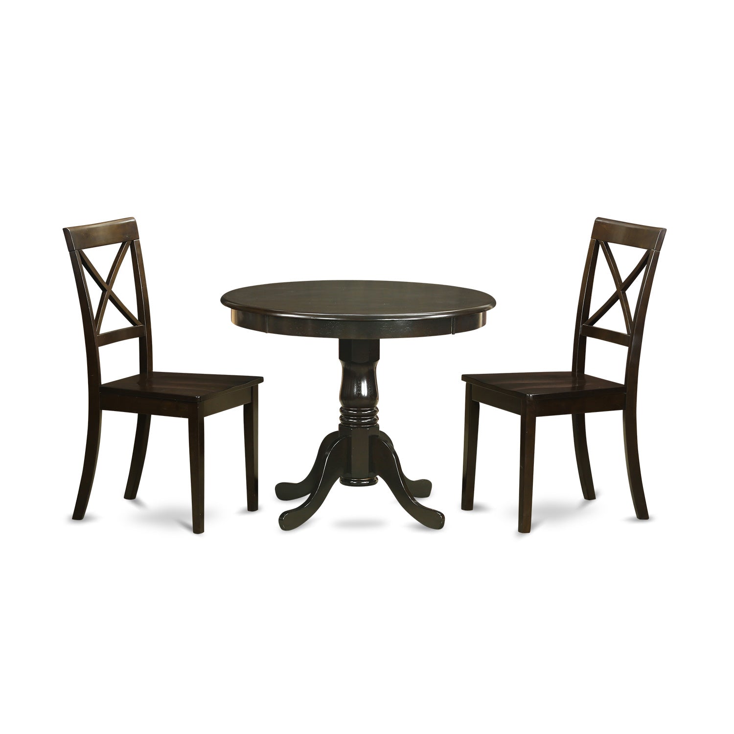 ANBO3-CAP-W 3 Pc Kitchen Table set- Table plus 2 Dining Chairs