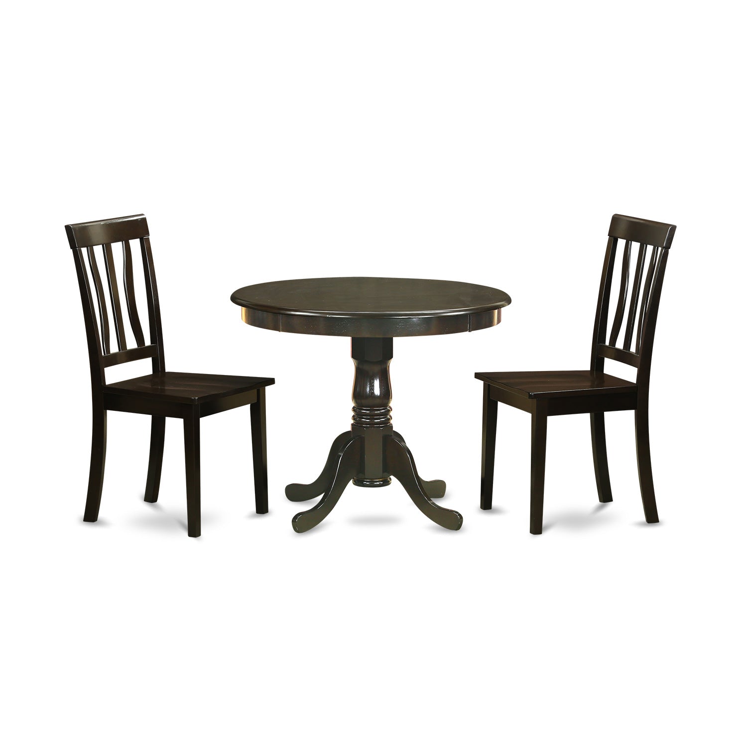 ANTI3-CAP-W 3 PC Kitchen Table set-breakfast nook with 2 Dining Chairs