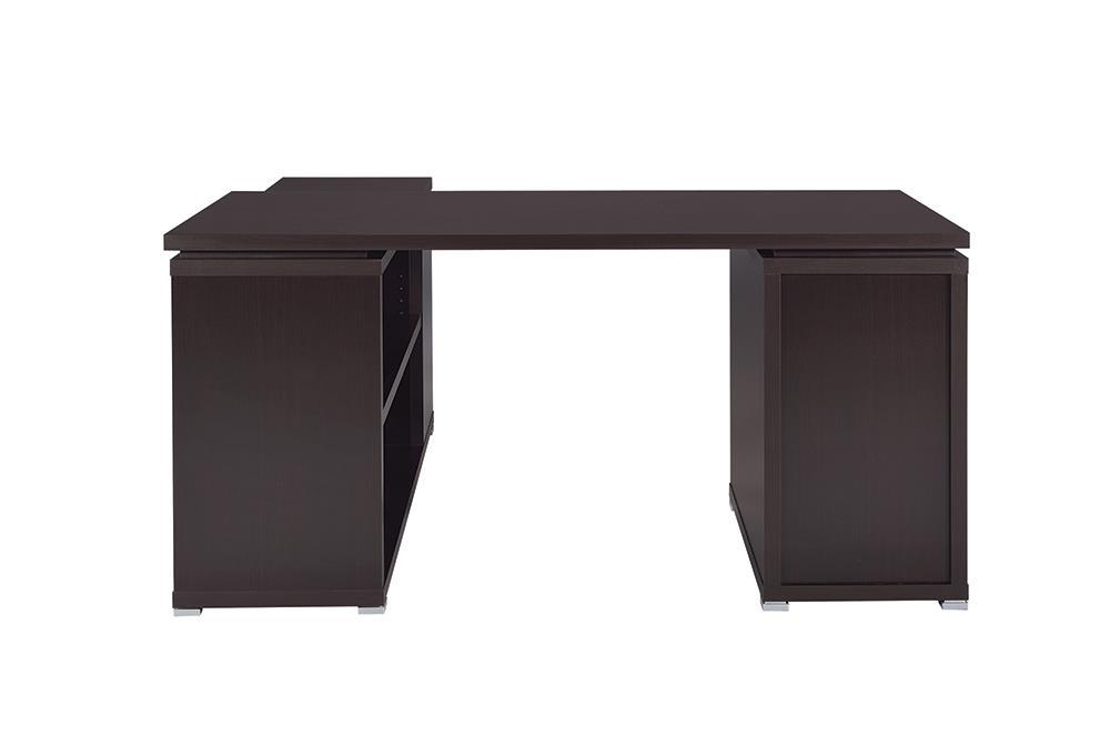 Yvette Cappuccino Left or Right Facing Corner Computer Desk