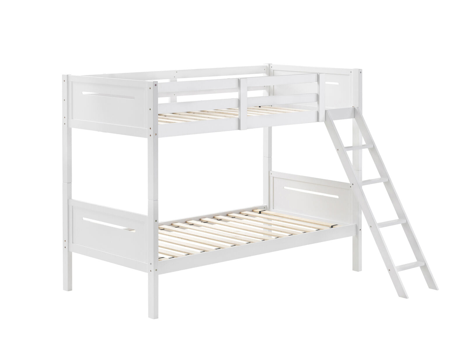 Coaster Solid Wood Separable Littleton Twin Over Twin Bunk Bed Black 405051WHT