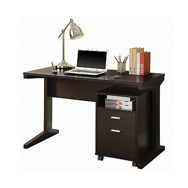 Breslin 2-Piece Home Office Writing Desk And File Cabinet Set Cappuccino